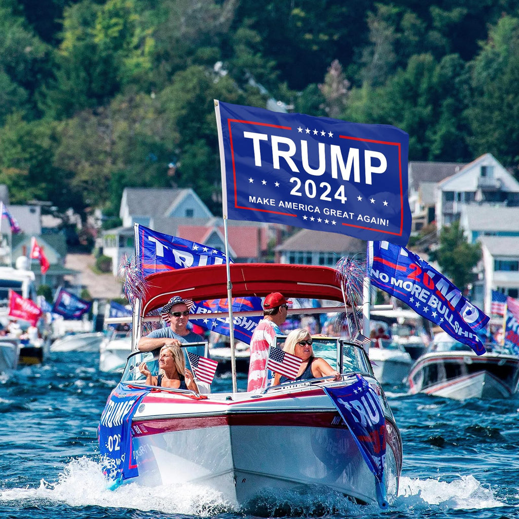 Trump 2024 Flag, Trump MAGA Flag 3x5 FT Polyester Banner with Brass Grommets for Indoor Outdoor Decorations (black4)