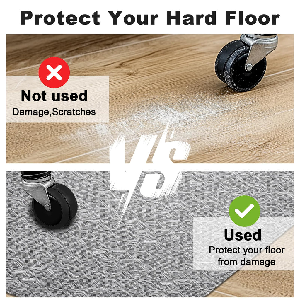 AiBOB Office Chair Mat for Hardwood Floor & Tile Floor, 36" x 48"Heavy Duty Computer&Desk Chair Mat for Rolling Chairs, Hard Floor Protector for Home Office