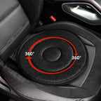 Autotechnx Soft 360 Rotating Seat Cushion for Car Non Slip Swivel Seat Cushion for Car for Elderly Support Black Office Chair Comfortable Ergonomic Design Odorless Rotating Car Seat 360 for Pregnant