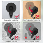 FYY Magnetic Wreath Hanger, 4 Pack Heavy Duty Magnets with Hook for Refrigerator, Christmas Decoration Magnetic Hooks for Metal Front Door, Cruise Hook Hanger for Hanging Cabins Grill Coat Pattern 1