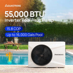 AQUASTRONG Inverter Swimming Pool Heat Pump,Pool Heater for Above Ground and Inground Pool Heating Smart WiFi Control and Cooling Pool Heater Pools Up to, 16000 Gallons