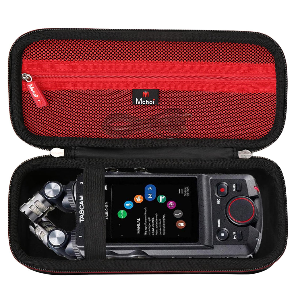 Mchoi Hard Case Suitable for Tascam Portacapture X8 High Resolution Adaptive Multi-Track Recorder, Waterproof Shockproof Record Device Digital Recorder Protective Case, Case Only