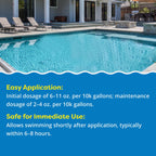 In The Swim Algaecide 60 Plus for Swimming Pools - Non-Metallic, Low Odor, Non-Foaming Algae Bloom Preventative - Chlorine Sanitizer Compatible - 1 Quart