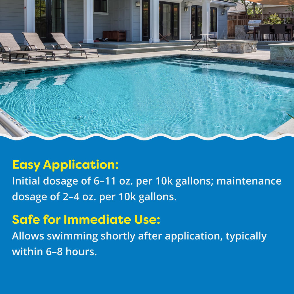 In The Swim Algaecide 60 Plus for Swimming Pools - Non-Metallic, Low Odor, Non-Foaming Algae Bloom Preventative - Chlorine Sanitizer Compatible - 1 Gallon