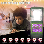 Bug Zapper Outdoor Indoor，Solar Mosquito Zapper，2 in 1 Portable Camping Mosquito Killer Lamp, Cordless & Rechargeable, Fly Zapper, Mosquito Trap Light ,1800mAh Electronic Killer Ideal for Fly Traps