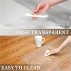 Naturei Office Chair Mat for Hard Floors, 46” x 72” Large Floor Protector Mats, Easy Rolling Desk Chair Mat for Hardwood, Clear, Easy to Clean (Rectangle)