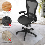 Azadx Carpet Floor Chair Mat for Low, Standard and No Pile Carpeted Floors - Plastic Desk Chair Mat for Easy Rolling - Durable Carpet Protector (30 x 48'' Rectangle)