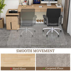Naturei Chair Mat for Carpet, 30" x 48" Office Floor Protector for Rolling Chairs, Easy Glide Desk Mat for Low Pile Carpet (Rectangle)
