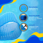 Blue Wave 16-ft x 32-ft Rectangular Pool Solar Blanket - 12-mil Solar Pool Cover with Thermal Bubbles to Retain Heat and Reduce Evaporation – Fade Resistant Pool Solar Cover for Inground Pool - Blue
