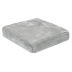 Milliard Memory Foam Seat Cushion Chair Pad 18 x 16 x 3in. with Washable Cover, for Relief and Comfort (Grey Faux Fur)