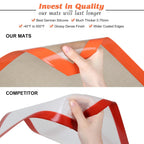 MMmat Silicone Baking Mats - Best German Silicone - Non Slip Silicone Baking Sheet, Non Stick Reusable Silicone Mats for Baking, Oven Liner, Counter Mat - 9x13 inch, Set of 2