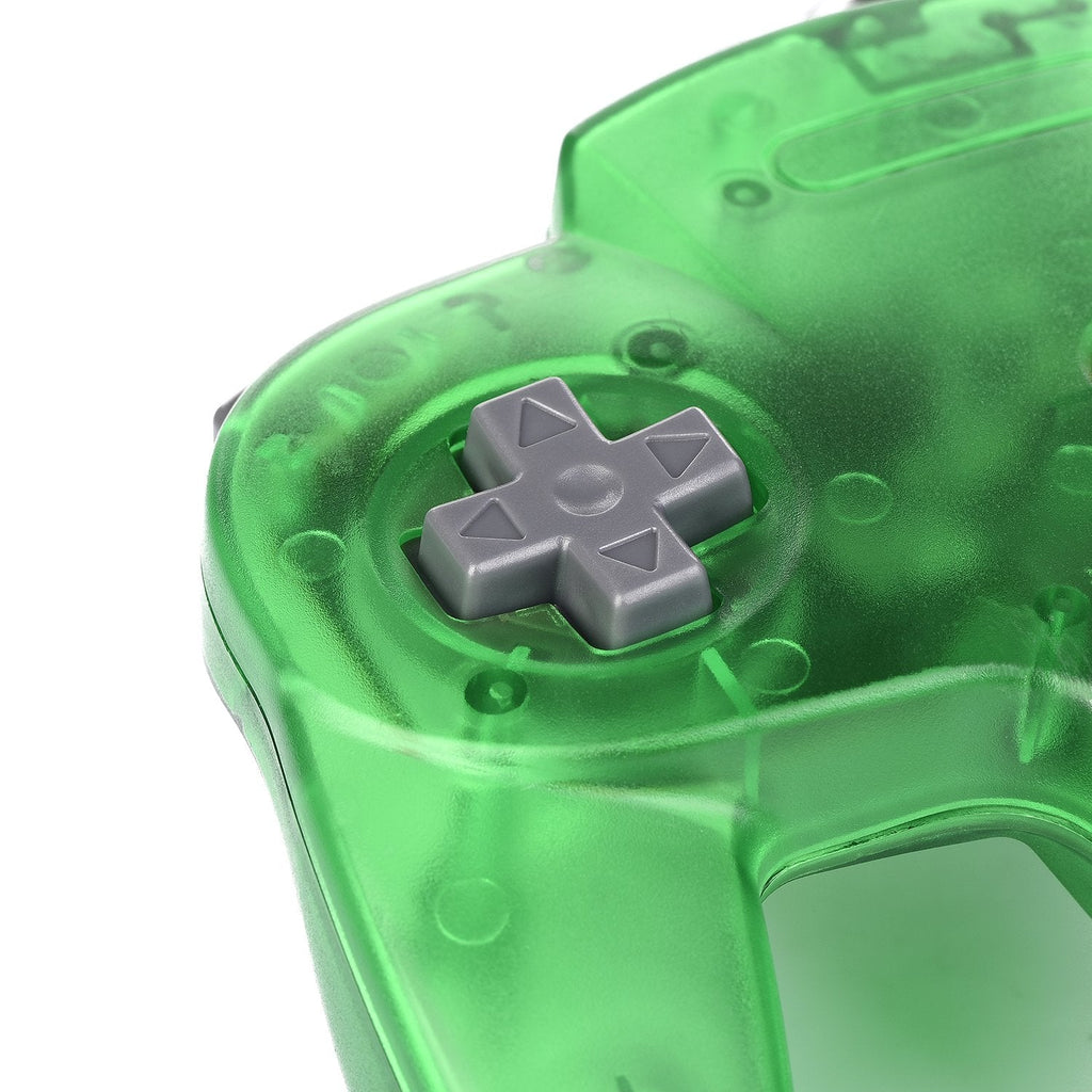 KIWITATA Classic N64 Controller, Retro N64 Wired Gaming Remote Joystick Replacement Controller for N64 System Video Games Console Clear Green