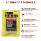 Giant Destroyer Smoke Bomb Gasser – Rodent & for Gophers, Moles, Groundhogs & Rats – Single Pack (4 Tubes) + Jecudi Towel
