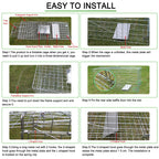 Large Live Cage Animal Trap for Foxes 42.5" X15 X17 Large Animal Trap, Safe Traps for All Animals,Collapsible Large Animal Catcher Cage for Large Dogs, Foxes,Coyotes,Humane Catch & Release