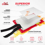 Mart Cobra Emergency Fire Blanket for Home and Kitchen - 4 Pack - Fire Blankets Emergency for Home Safety 40” x 40” - Suppression Shield Retardant Extinguisher Fiberglass Welding Fireproof Cloth Towel