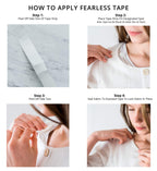 Double Sided for Clothing Body & Dresses (50 Strips) | Clear Fabric Tape for Clothes Skin | Adhesive Body Tape All Day Hold