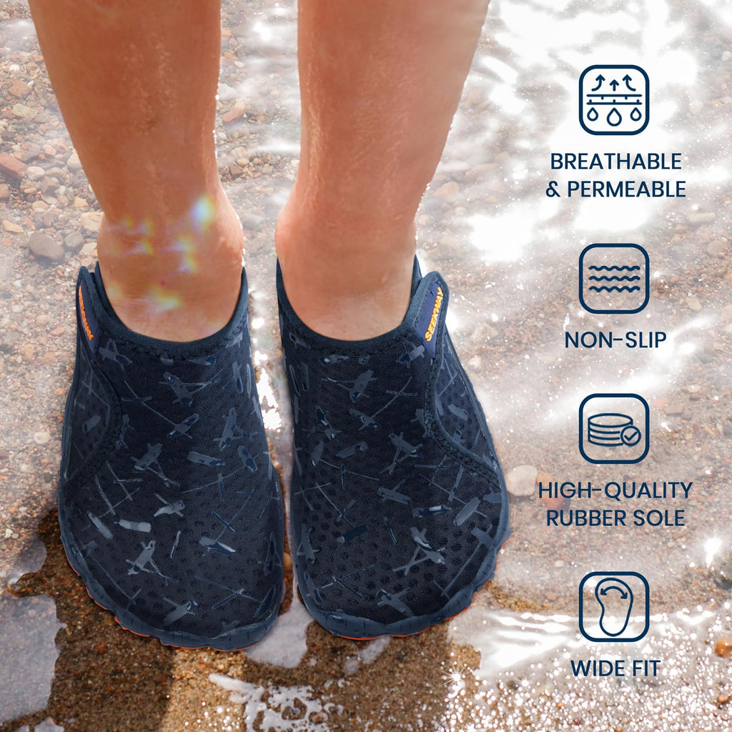 Barefoot Water Shoes for Kids - Wide Toe Box and Quick-Dry Sand Shoes Toddler for Hiking Swim Beach Pool Kayak Sport Accessories, Camping Essentials Non-Slip for Boys Girls Sizes