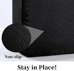 HOMBYS Memory Foam Recliner Cushion for Elderly, 4" Thickness Seat Cushion with Lumbar Support Pillow, Non-Slip & Supportive Chair Seat Cushion with Backrest, (Black, 22"x22"+13.8" Backrest)