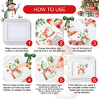 BBTO 12 Sheets Christmas Rub on Transfers for Crafts and Furniture Christmas Rub on Transfer Stickers Winter Rub on Decals for Wood DIY Paper Home Decor, 5.5 x 5.7 Inch(Rustic)