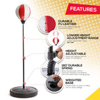 Whoobli Punching Bag for Kids and Toddler Incl Boxing Gloves| 3-10 Years Old Adjustable Kids Punching Bag with Stand| Sports Toy for Boys| Ideal Christmas Birthday Gift for Children; New 2025