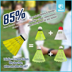 Badminton Birdies - Nylon Bedminton Shuttlecocks for Baseball/Softball Batting Training - Shuttle Balls for Indoor and Outdoor Matches ~ Highly Stable & Durable Plastic badmington Birdie Ball set