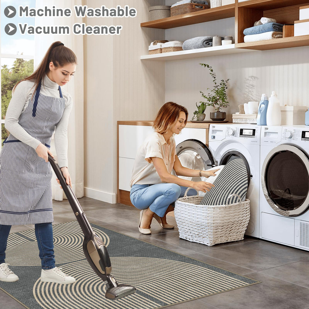 Office Chair Mat for Hardwood Floor&Tile Floor,36"X 48" Heavy Duty Desk Chair Mat for Hard Floors,Under Desk Rug for Rolling Computer Chair,Anti Slip,Low Pile Carpet Floor-Geo Grey