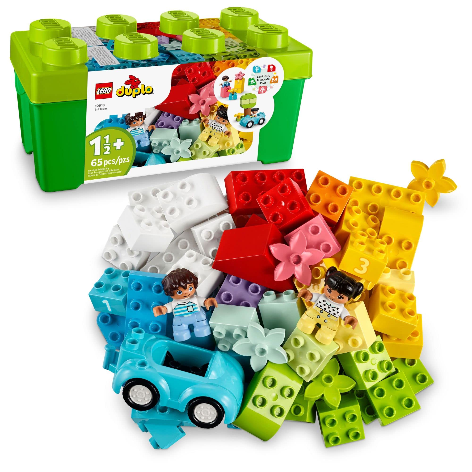 LEGO DUPLO Classic Brick Box Building Blocks - Stacking Toys for Toddlers, Ages 1.5+ Years - Learning & Educational Toys for Preschool - Develop Fine Motor Skills - Gift for Christmas - 10913