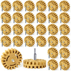 CowboyBOB 30 Pack Decal Remover Eraser Wheel Rubber Eraser Wheel for Drill Removes Car Stripes Vinyl Tapes and Graphics Rubber Eraser Wheel Tool Kit for Cars, RV, Motorcycles Sticker Remover Tool