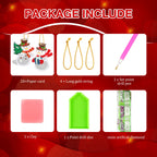 Jetec 20 Pcs Christmas DIY Diamond Key Chain Ornaments Diamond Painting Keychain for Christmas Party Decoration (Cute Style)