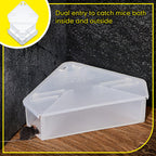Qualirey 24 Pcs Mice Station with Keys Mouse Bait Stations Waterproof Mice Stations Outdoor Mice Traps Bait Boxes for Mice Indoor Outdoor, Bait Not Included, Suitable for Small Mice (Translucent)