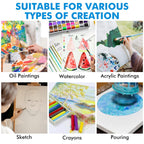Gotideal Canvas for Painting, 14 Pcs Muti Pack Stretched Painting Canvas, Blank Paint Canvases for Acrylic, Oil, Art Supplies for Artists, Adults 4x4,4x6, 5x7, 8x10,9x12, 11x14 Set of 14