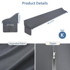Vekkia King Bed Wedge Pillow for Headboard Gap Filler(0-7"),High-Density Foam,Prevents Pillows & Items from Falling,Ergonomic Design,Large Storage Pockets, Removable&Washable Cover,Gray,76''x7''x11''