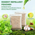 HLISIS 15 Pack Mouse Repellent Pouches, Peppermint Oil Repellent for Mice, Natural Rodent Repellent Pouches Effectively Repels Rodents, Mosquito, Spiders, and Other Pests, Indoor & Outdoor Use