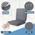 BALAPET Recliner Cushions for Long Sitting, Egg Crate Foam Recliner Cushion for Elderly Reduces Muscle Fatigue and Provides Air Flow, Extra Large Non-Slip Seat Cushion with Back Support Cushion(Gray)