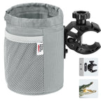 KEMIMOTO Motorcycle Cup Holder, Oxford Fabric Motorcycle Drink Holder with 0.6"-1.5" Alligator Clamp, Universal Water Bottle Cup Accessories for Bike, ATV/UTV, Scooter, Boat, Walker, Gray