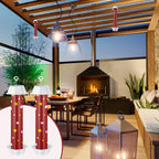 12 Pcs Sticky Fly Trap Fly Stick Indoor Outdoor Long Lasting Adhesive Fly Catcher with Hanging Hook for Wasps Gnats Bugs Insects Moths Fruit Flies Mosquitoes Spiders Fleas (Red, White)