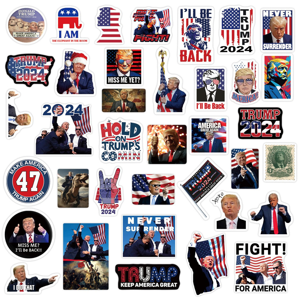 SigyoJeom 160PCS Trump Stickers 2024 Donald Trump Stickers for Adults Water Bottles Laptop Phone Case Trump Decals Merchandise Stuff MAGA Funny Vinyl Sticker Bulk