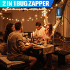 Qualirey 2 Pack Bug Zapper Outdoor Indoor with LED Light, 4200v 15 W Electric Mosquito Zapper, 3.9ft Power Cords, Ipx4 Waterproof Insect Fly Trap Outdoor for Home, Kitchen, Backyard, Camp, Plug in