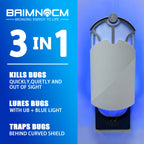 Flying Insect Trap (1 Stater & 3 Refill Cartridges), UV Light Indoor Bug Catcher for Gnats, Fruit Flies, Mosquitoes, and Moths, Plug-in Fly Trap for Home, Kitchen, Living Room