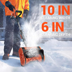 VOLTASK Cordless Snow Shovel - 20V | 10-Inch | 4-Ah Cordless Snow Blower, Battery Snow Blower with Adjustable Front Handle (4-Ah Battery & Quick Charger Included), SS-20C