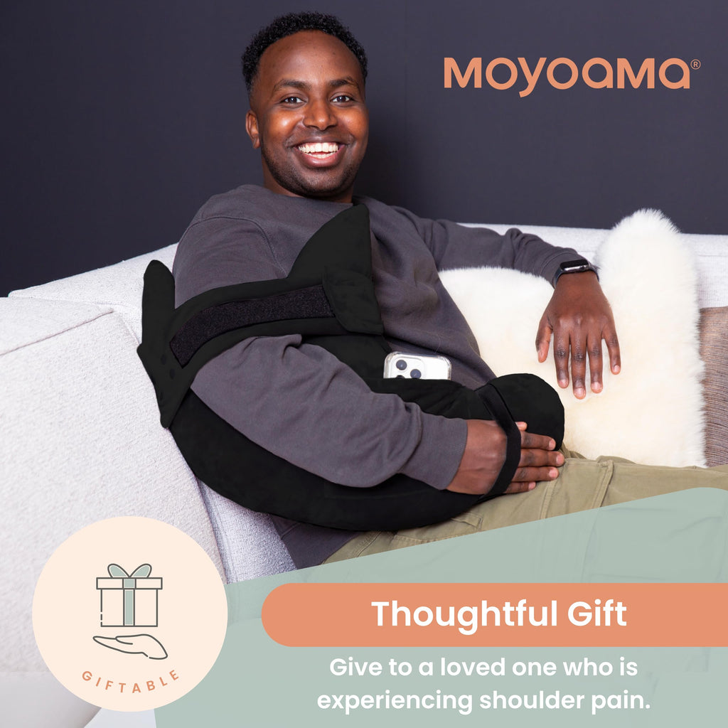 MOYOAMA Rotator Cuff Pillow with Pocket- Post Shoulder Surgery Pillow for Sleeping, Shoulder Pillow for Rotator Cuff, Frozen Shoulder Pillow for Shoulder Surgery Recovery, Post Surgery Shoulder Pillow