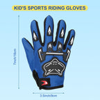 Kids Dirt Bike Gloves - Youth Motorcycle Gloves for Boys & Girls, Breathable Non-Slip Riding Full Finger Children Glove for BMX, Mountain Bike, ATV, Cycling & Outdoor Sports