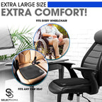 SelectSoma Large Gel Seat Cushion for Desk Chair - Pressure Relief for Back, Sciatica, Coccyx, and Tailbone Pain While Long Sitting – Wheelchair Cushion – Car and Truck Chair Pad