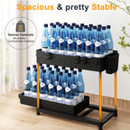 Sevenblue 3 Pack Under Sink Organizer, 2-Tier Multi-Use Kitchen Bathroom Organizers and Storage with Sliding Drawer, Bathroom Cabinet Organizer with Hooks and Hanging Cups (Black)