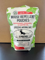 Mighty Mint Mouse Repellent Pouches – Peppermint, Castor Oil & Cinnamon Formula – Natural Indoor Deterrent for Mice and Rodents – Plant-Based, Long-Lasting Protection – 12 Count (Pack of 2)