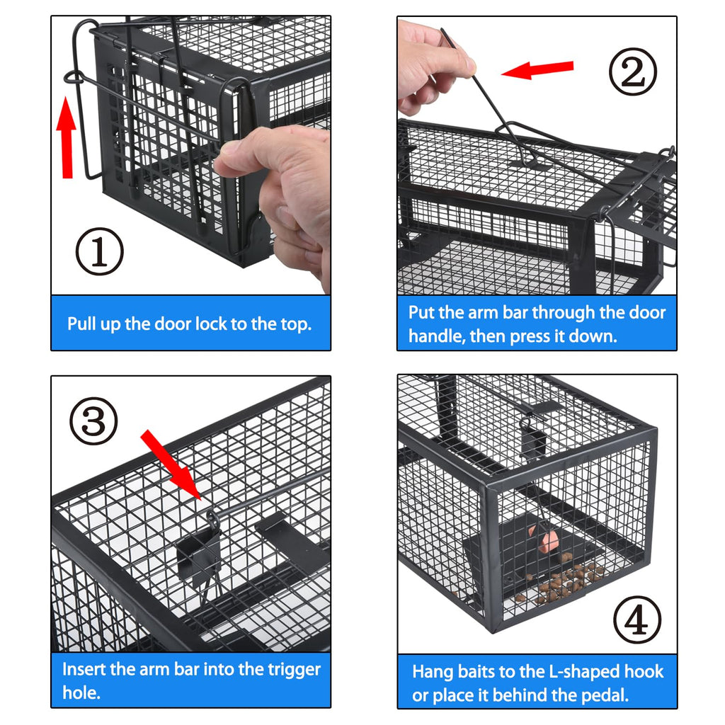 Gingbau Live Chipmunk Rat Trap Humane Vole Mouse Cage Trap