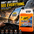 UCS Windshield Washer Fluid All Season -27°F, Freeze Protection, Water Repellent & Bug Remover, Streak-Free, 1 Gallon (128 fl oz)