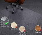 HOMEK Office Chair Mat for Low Pile Carpeted Floors - 30” x 48” Clear Carpet Chair Mats for Home & Office, Studded Floor Mat for Office Chair on Carpet