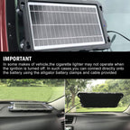 POWOXI-9W-Solar-Battery-Trickle-Charger-Maintainer -12V Portable Waterproof Solar Panel Trickle Charging Kit for Car, Motorcycle, Boat, Marine, RV, Trailer, Powersports, Snowmobile, etc.