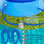 Hxxyilok Pool Hoses Pool Pump Replacement Hose, 1.25 x 59 inch Above Ground Pool Hoses Tubes Compatible with Intex Filter Pump 607, 603, 637, 2 Pack Hose 4 Clamps Poolhose-2Pcs
